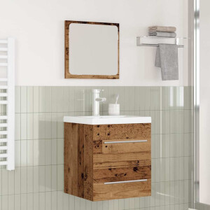 vidaXL Badkamermeubelset 2 pcs Oud hout 41 x 38.5 x 48 cm Bewerkt hout