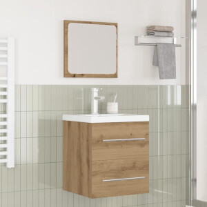 vidaXL Badkamermeubelset met lade 2 pcs Zwart eiken 41 x 38.5 x 48 cm