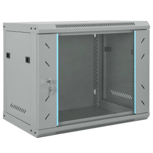 vidaXL Netwerk kabinet met opslag Grijs 60 x 45 x 50 cm Staal