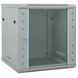 vidaXL Netwerk kabinet met opslag Grijs 60 x 45 x 65 cm Staal