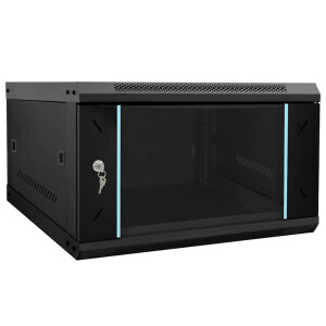 vidaXL Netwerk kabinet met opslag Zwart 53 x 60 x 30 cm Staal