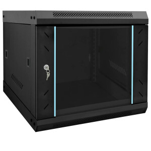 vidaXL Netwerk kabinet met opslag Zwart 53 x 60 x 45 cm Staal