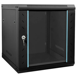 vidaXL Netwerk kabinet met opslag Zwart 53 x 60 x 60 cm Staal