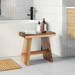 vidaXL Douchekruk Naturel 50 x 30 x 44 cm Massief Suarhout