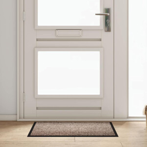 vidaXL Deurmat Beige 60 x 40 x 1.2 cm Teddy Stof