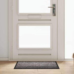 vidaXL Deurmat Lichtgrijs 60 x 40 x 1.2 cm Teddy Stof