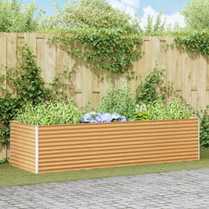 vidaXL Verhoogde plantenbak 290 x 100 x 68 cm Gegalvaniseerd staal