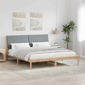 vidaXL Bedframe met hoofdeinde Bruin 180 x 200 cm Massief grenenhout