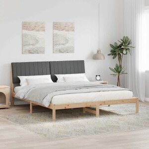 vidaXL Bedframe met hoofdeinde Bruin 180 x 200 cm Massief grenenhout
