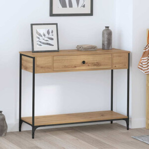 vidaXL Wandtafel Other artisanaal eikenkleurig 100 x 34.5 x 75 cm