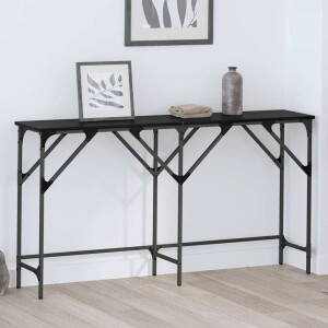 vidaXL Wandtafel Zwart eiken 140 x 29 x 75 cm Bewerkt hout