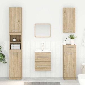 vidaXL Wastafelkast Sonoma Eiken 38,5 x 41 x 48 cm Bewerkt hout