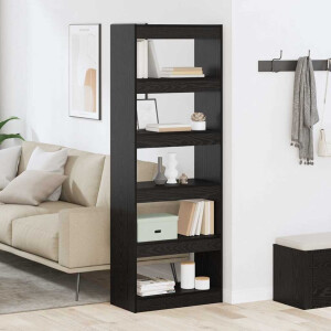 vidaXL Boekenkast Zwart eiken 60 x 30 x 166 cm Bewerkt hout