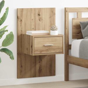 vidaXL Bedkast 2 pcs artisanaal eikenkleurig 48.5 x 32.5 x 80 cm