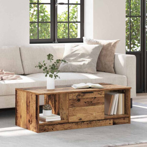 vidaXL Salontafel Oud hout 100 x 50 x 36 cm Bewerkt hout