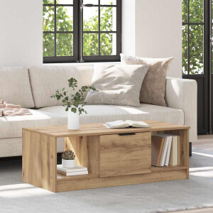 vidaXL Salontafel artisanaal eikenkleurig 100 x 50 x 36 cm
