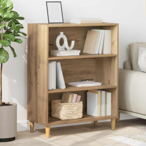 vidaXL Dressoir Artisan Eiken 69,5 x 32,5 x 90 cm Bewerkt hout
