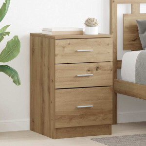 vidaXL Nachtkastje met lade Artisan Eiken 40 x 40 x 63 cm Bewerkt hout