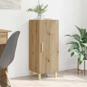 vidaXL Dressoir Artisan Eiken 34,5 x 34 x 90 cm Bewerkt hout