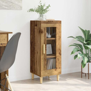 vidaXL Dressoir Oudhout 34.5 x 32.5 x 90 cm Bewerkt hout