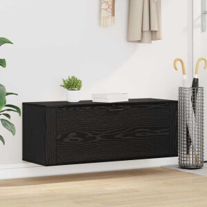 vidaXL Schoenenkast Zwart eiken 100 x 35 x 38 cm Bewerkt hout