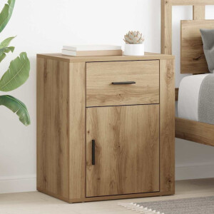 vidaXL Nachtkastje met lade Artisan Eiken 35 x 50 x 60 cm Bewerkt hout