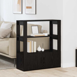 vidaXL Dressoir Zwart eiken 30 x 80 x 90 cm Bewerkt hout