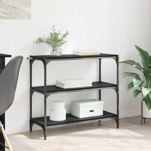 vidaXL Boekenkast Zwart Eiken 80 x 33 x 70,5 cm