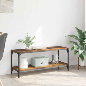 vidaXL TV-kast Oud Hout 100x33x41cm Gemonteerd hout en ijzer