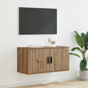vidaXL Wandgemonteerde TV-kast artisanaal eikenkleurig Bewerkt hout