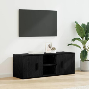 vidaXL TV-kast Zwart Eiken 100 x 31,5 x 35 cm Bewerkt hout