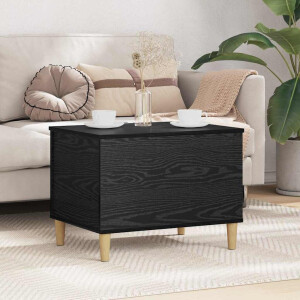 vidaXL Nachtkastje Zwart Eiken 60 x 44,5 x 45 cm Bewerkt hout