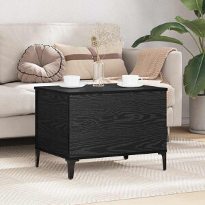 vidaXL Salontafel Zwart Eiken 60 x 44,5 x 45 cm Bewerkt hout