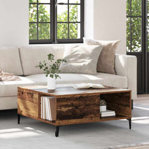 vidaXL Salontafel Oud Hout 80 x 80 x 36,5 cm Bewerkt hout