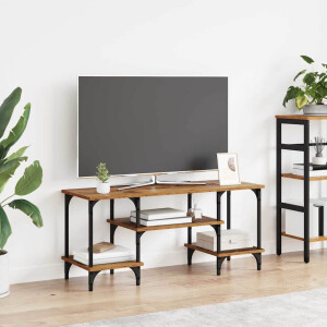 vidaXL TV-kast Oud Hout 102 x 35 x 45,5 cm Gemonteerd hout en ijzer