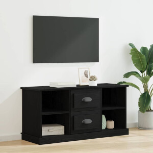 vidaXL TV-kast met lade Zwart Eiken 99,5 x 35,5 x 48 cm Bewerkt hout