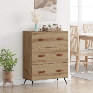 vidaXL Ladekast Artisan Eik 69,5 x 34 x 90 cm Geconstrueerd hout