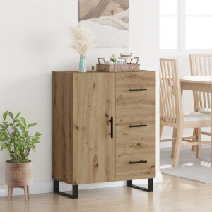 vidaXL Dressoir met lade Artisan Eiken 69,5 x 34 x 90 cm