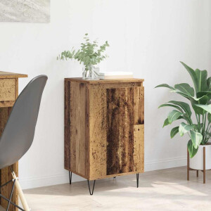 vidaXL Dressoir Wandgemonteerd Oudhout 40 x 35 x 70 cm Bewerkt hout