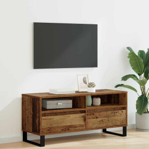 vidaXL TV-kast Oud Hout 100 x 34,5 x 44,5 cm Gemonteerd hout en ijzer