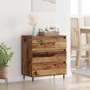 vidaXL Dressoir met lade Oud Hout 60 x 35 x 70 cm Bewerkt hout