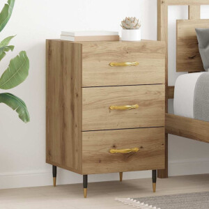 vidaXL Nachtkastje met lade Artisan Eiken 40 x 40 x 66 cm Bewerkt hout
