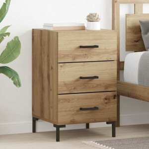 vidaXL Nachtkastje met lade Artisan Eiken 40 x 40 x 66 cm Bewerkt hout