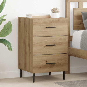vidaXL Nachtkastje met lade Artisan Eiken 40 x 40 x 66 cm Bewerkt hout