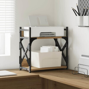 vidaXL Printerstand Artisan Eiken 40 x 20 x 40 cm Bewerkt hout