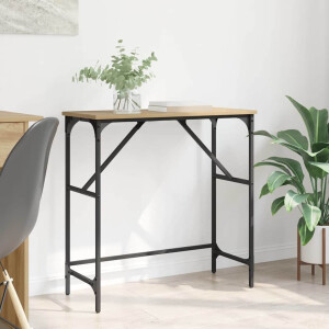 vidaXL Wandtafel artisanaal eikenkleurig 75 x 32 x 75 cm Bewerkt hout