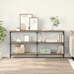 vidaXL Wandtafel Artisan Eiken 150 x 29 x 75 cm Geperst Hout en Metaal