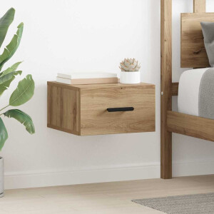 vidaXL Nachtkastje 2 pcs Artisan Eiken 35 x 35 x 20 cm Bewerkt hout