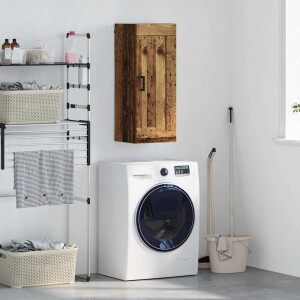 vidaXL Wandkast Oud Hout 34,5 x 34 x 90 cm Bewerkt hout