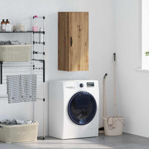 vidaXL Wandkast Artisan Eiken 34,5 x 34 x 90 cm Bewerkt hout